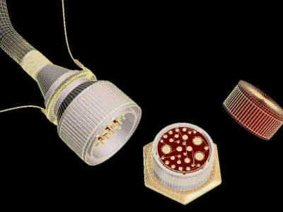 MIL-STD-1760 Connector 3D model
