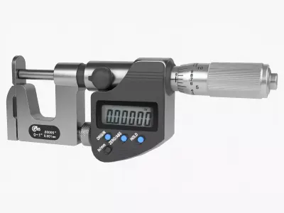 Micrometer Low-poly 3D model