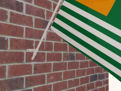 Flag of Azad Kashmir Free 3D model