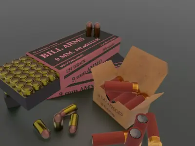 Ammunition prop 3d model Low-poly 3D model