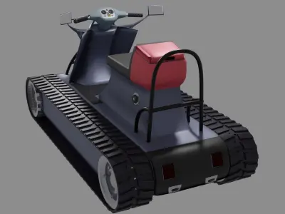  track motorcycle 3D model