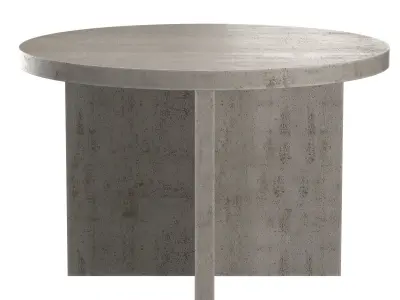Concrete round table Valos 3D model