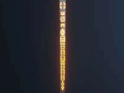 Geralt Aerondight Sword Free 3D model