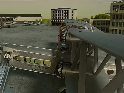 Airport Croydon Free 3D model