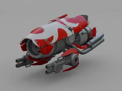 sci-fi scooter 3D model