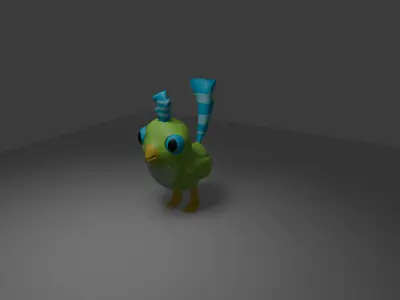 Green Bird Free 3D model