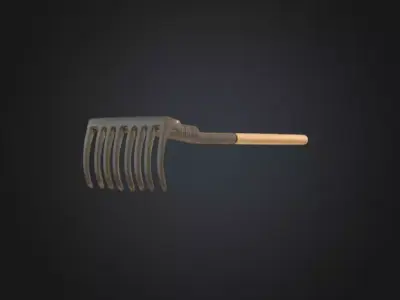 Rugged Rake Low-poly 3D model