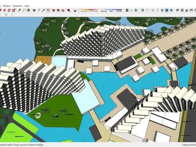 Sketchup Residential Complex B55 Free 3D model