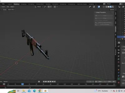 AK-47 ak rifle 3D model