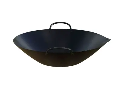 Carbon Wok Low-poly 3D model