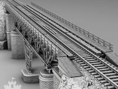 Railway bridge 3D print model