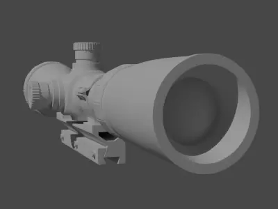 Aim or  Riflescope  Free low-poly 3D model