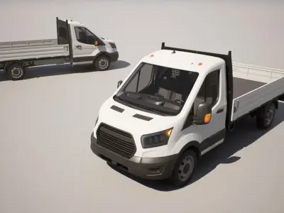 Pickup Truck 2- Transit - Game Ready Vehicle Low-poly 3D model