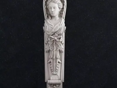 Statue of a woman Caryatid 3D print model