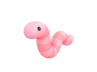 Cartoon Worm 3D model purchase