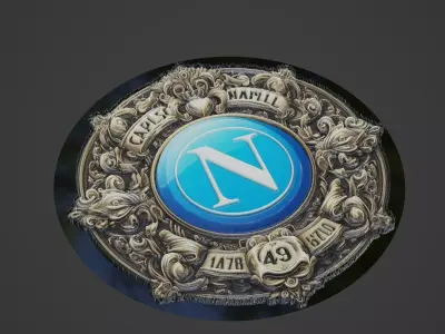 Napoli Football Medallion 3D print model