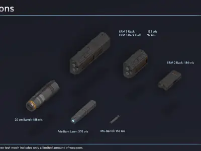 Medium Mech Striker Free low-poly 3D model