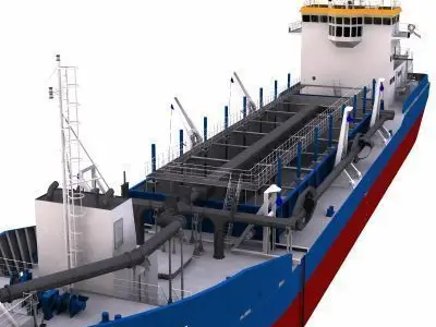 Trailer Suction Hopper Dredger - 01 - 3D model