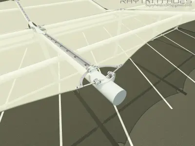 Fabric Shade Structure Free 3D model