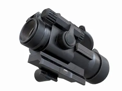 Patrol Rifle Optic Red Dot Sight - PRO RDS Low-poly 3D model