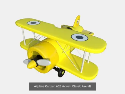 12 Airplane Cartoon A Collection - Classic Aircraft 3D Model Pack