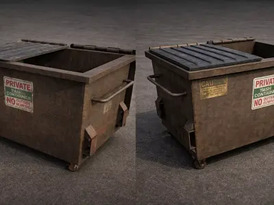 GARBAGE Low Poly  Low-poly 3D model