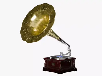 Gramophone Low-poly 3D model