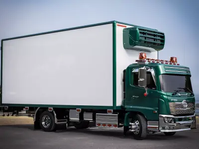 HINO 500 Ranger box truck 3D model