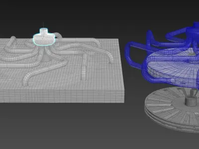 Octo Vortex Tesla Turbine - Concept 02 3D model