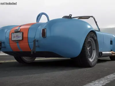 1965 Shelby Cobra Blue Rigged 3D model