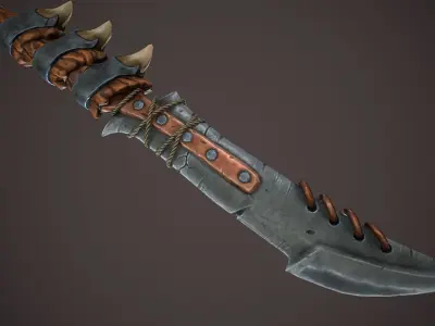 Warchif Polearm stylized game ready PBR low-poly Low-poly 3D model