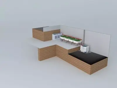 System Aquaponico 01 Aquaponics Beira Mar 1 Tank 1 IBC IBC 4 ... 3D model