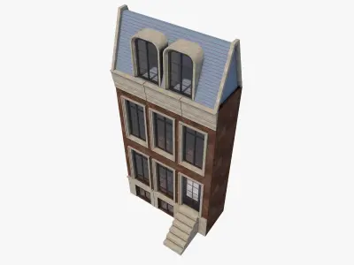 European building 5 Low-poly 3D model