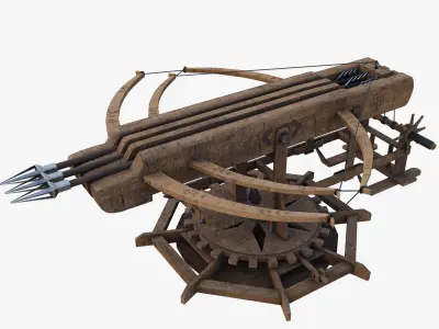 Ballista Weapon -  Arrow Shooter Low-poly 3D model