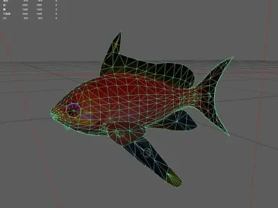 Serranidae Low-poly 3D model shop