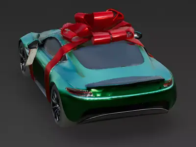 Ultimate Gift-Wrapped Luxury Supercar 3D Model Low-poly 3D model