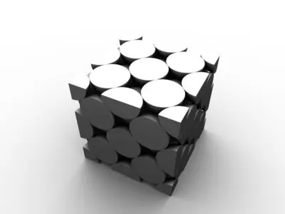 FCC unit cell Free 3D model