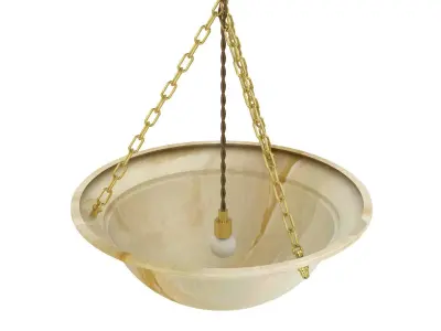 Beautiful Antique  Art Deco Pendant Light   Chandelier    3D model