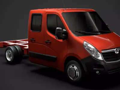 Vauxhall Movano CrewCab DW E20 Chassis 2014 3D model