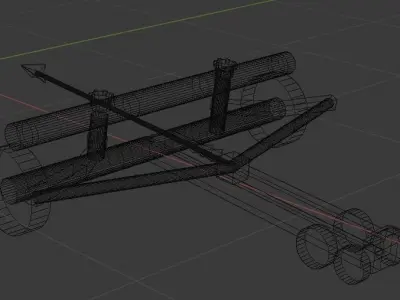 catapult Low-poly 3D model buy