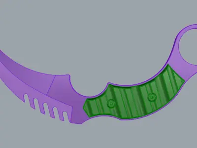 Karambit Knife 3D model buy