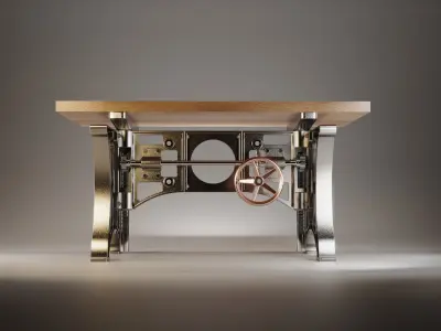 Industrial Table Vintage 3D model