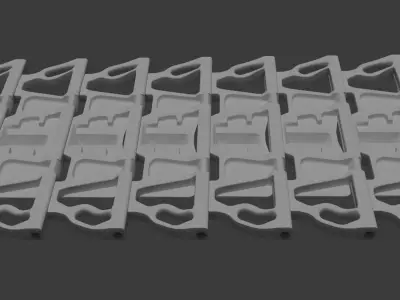 Panzer III - IV Tracks Free low-poly 3D model