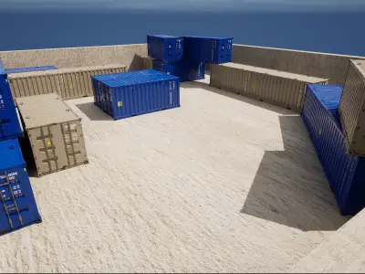 Shipping Container Sample Free low-poly 3D model