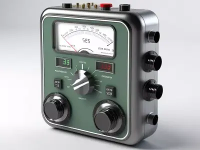 Futuristic Geiger Counter Prop 3D model