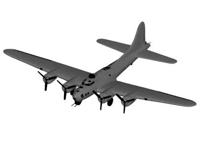 Boeing B-17 Flying Fortress 3D model purchase