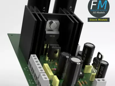 Electronic circuit 3 3D model
