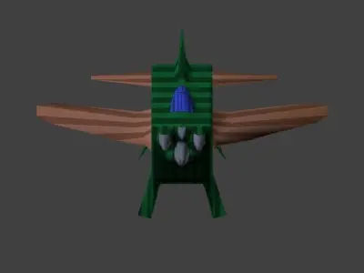 Fantasy Fighter Low-poly 3D model