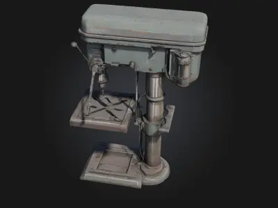 Industrial Drill Press  Precision Power for Workshop Scenes 3D model