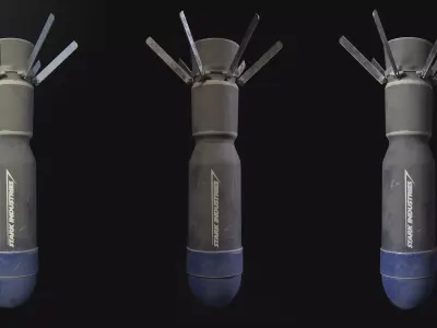 stark industries bomb Low-poly 3D model